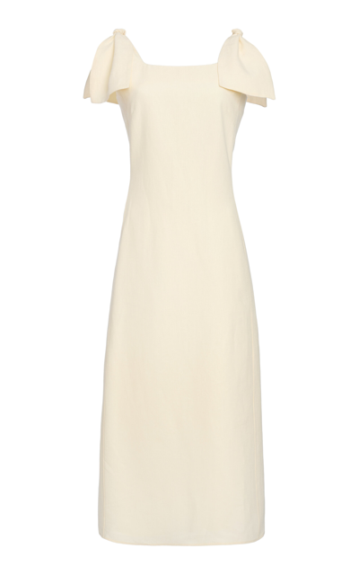 Chloé Women's Linen Canvas Maxi Dress In Ivory