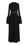 Chloé Women's Lower Impact Compact Wool-blend Rib Knit Maxi Dress In Black