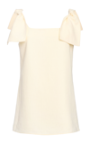 Chloé Tank Top With Bows On Shoulders In Ivory