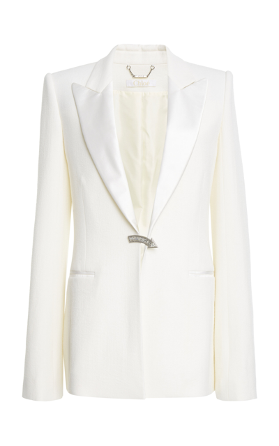 Chloé Wool Blazer In Ivory