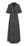 CHLOÉ CHAIN PRINT MICRO SILK SABLE MAXI DRESS