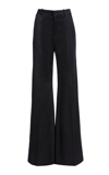 Chloé Flared Wool Pants In Black