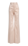 Chloé Wool-silk Satin Wide-leg Pants In Pink