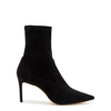 Stuart Weitzman Stuart Stretch-suede Ankle Boots In Black