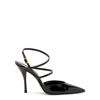 Stuart Weitzman 100mm Strapeze Patent Leather Pumps In Black