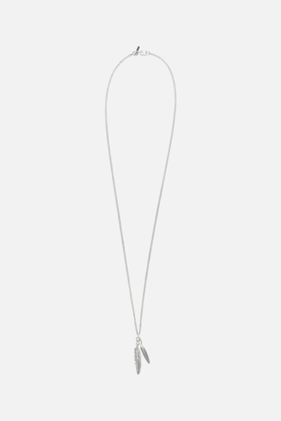 Emanuele Bicocchi Feathers Necklace In Silver