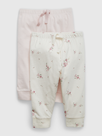 Gap Baby First Favorites Organic Cloudcotton Pants (2-pack) In Misty Rose