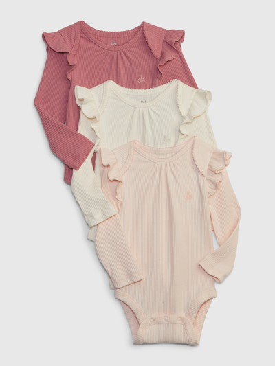 Gap Kids' Baby First Favorites Tinyrib Bodysuit (3-pack) In Barely Pink