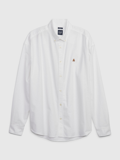 Gap Oxford Overshirt With In-conversion Cotton In White