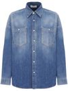 Alexander Mcqueen Sophisticated And Stylish Blue Denim Shirt In Blue