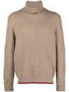 Fay Gerippter Rollkragenpullover In Brown