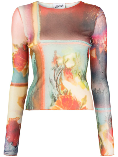 Jean Paul Gaultier Floral-print T-shirt In Multicolor