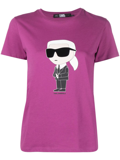 Karl Lagerfeld Ikonik 2.0 T-shirt In Purple