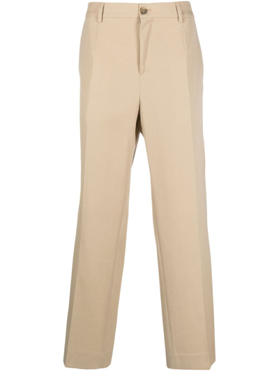 Golden Goose High-waist Gabardine Trousers In Nude