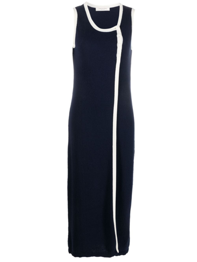 Giuliva Heritage Lisa Cotton-blend Midi Dress In Blue