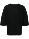 Issey Miyake Mc May Short-sleeve Pleated T-shirt In Black