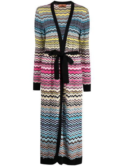 Missoni Zigzag-intarsia Cotton-blend Cardigan In Multicoloured