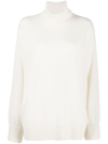 Malo Cashmere Roll-neck Jumper In Weiss