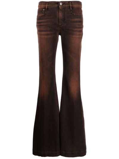 Roberto Cavalli Jeans Mit Acid-waschung In Nero/ruggine