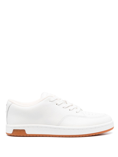 Kenzo Dome Leather Sneakers For Men Off White