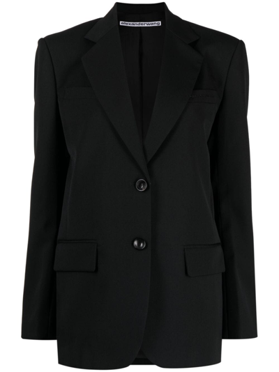 Alexander Wang Oversize Single-breasted Blazer In Black