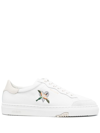 Axel Arigato Clean 90 Embroidered Leather Sneakers In Weiss