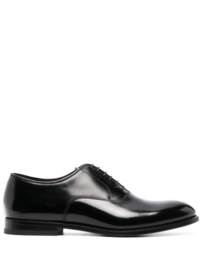 Doucal's Lace-up Leather Oxford Shoes In Black