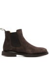 Doucal's Side-panel Suede Ankle Boots In Brown