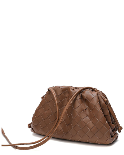 Tiffany & Fred Woven Leather Pouch In Brown