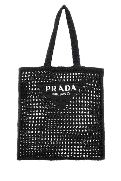 Prada Shopping Bags In Black