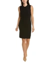 St John St. John Stretch Crepe Sheath Dress In Black