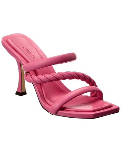 Jimmy Choo Diosa 90 Leather Sandal In Pink