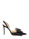 Mach&mach Le Cadeau Crystal Bow Slingback Pumps In Black