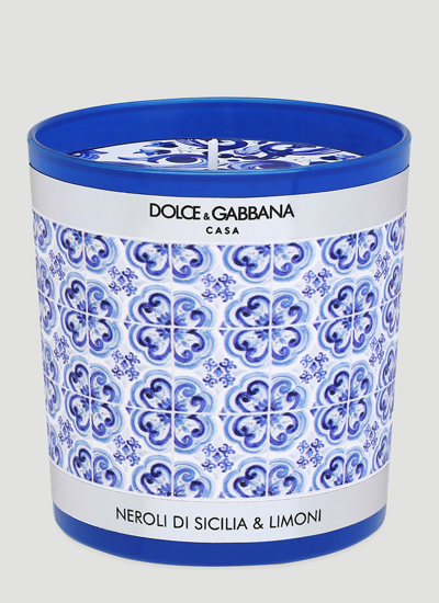 Dolce & Gabbana Casa Scented Candle - Sicilian Neroli And Lemon In Multicoloured