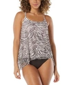 COCO REEF WOMENS CURRENT MESH UNDERWIRE BRA SIZED TANKINI TOP IMPULSE HIGH WAIST BIKINI BOTTOMS