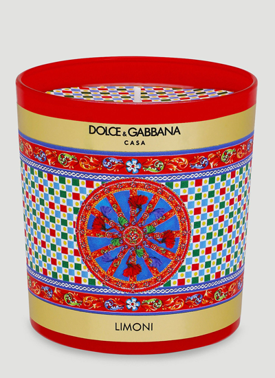 Dolce & Gabbana Casa Scented Candle - Lemon In Multicoloured