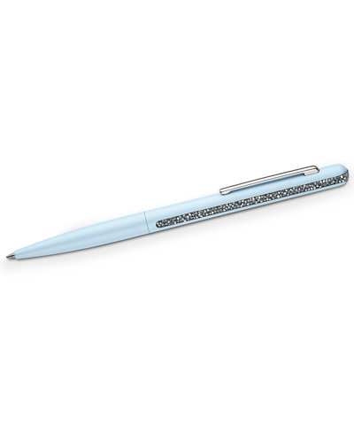 Swarovski Silver-tone Crystal Shimmer Ballpoint Pen In Blue