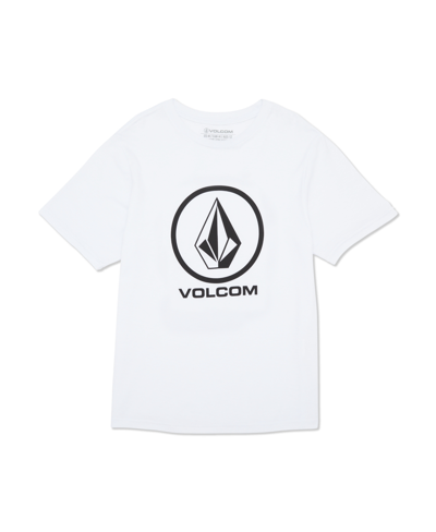 Volcom Kids' Big Boys Crisp Stone Graphic Short Sleeve T-shirt In White