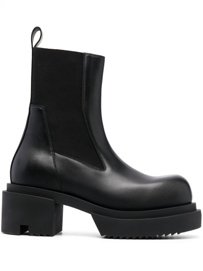 Rick Owens 75mm Beatle Bogun Boots In Black