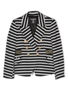 Balmain Striped Blazer In White