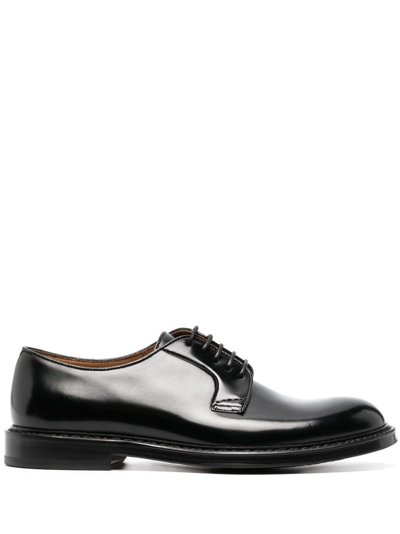 Doucal's Lace-up Leather Oxford Shoes In Black