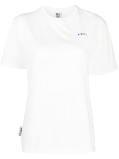 Autry Iconic Logo Crew-neck T-shirt In White