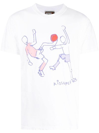 Kidsuper Graphic-print Cottont-shirt In White