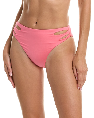 Trina Turk Monaco Cutout Hi-waist Bikini Bottom In Pink