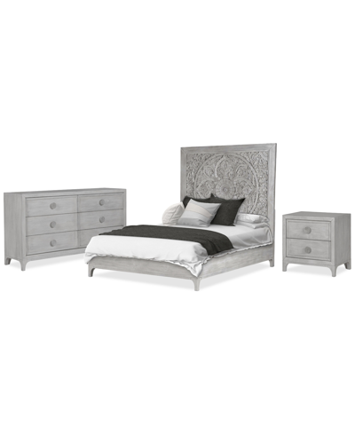 Furniture Boho Chic Full 3pc. Bedroom Set (bed, Dresser & Nightstand)