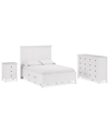 Furniture Hedworth Queen Storage 3-pc. Set (bed, Dresser & Nightstand) In Brown