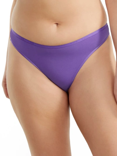 Bare The Easy Everyday Cotton Thong In Passion Purple