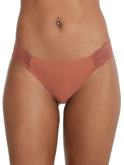 B.tempt'd By Wacoal B.bare Thong In Copper Brown