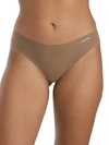 Calvin Klein Invisibles Thong In Grey Olive