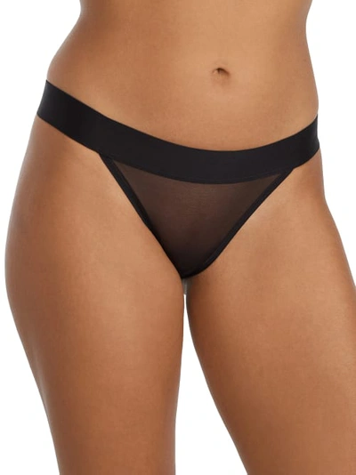 Dkny Women's Sheer Bikini Underwear Dk8945 In Black